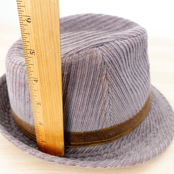 Stetson Western‎ Hat Gray Large Cotton Reverse Corduroy Trilby Traveller Fedora main image 10